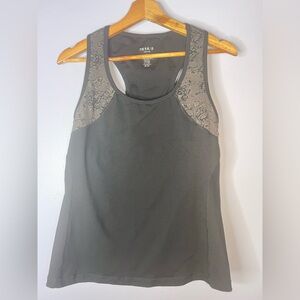 Torrid Active Racerback Tank - 0 - Black and Grey Floral